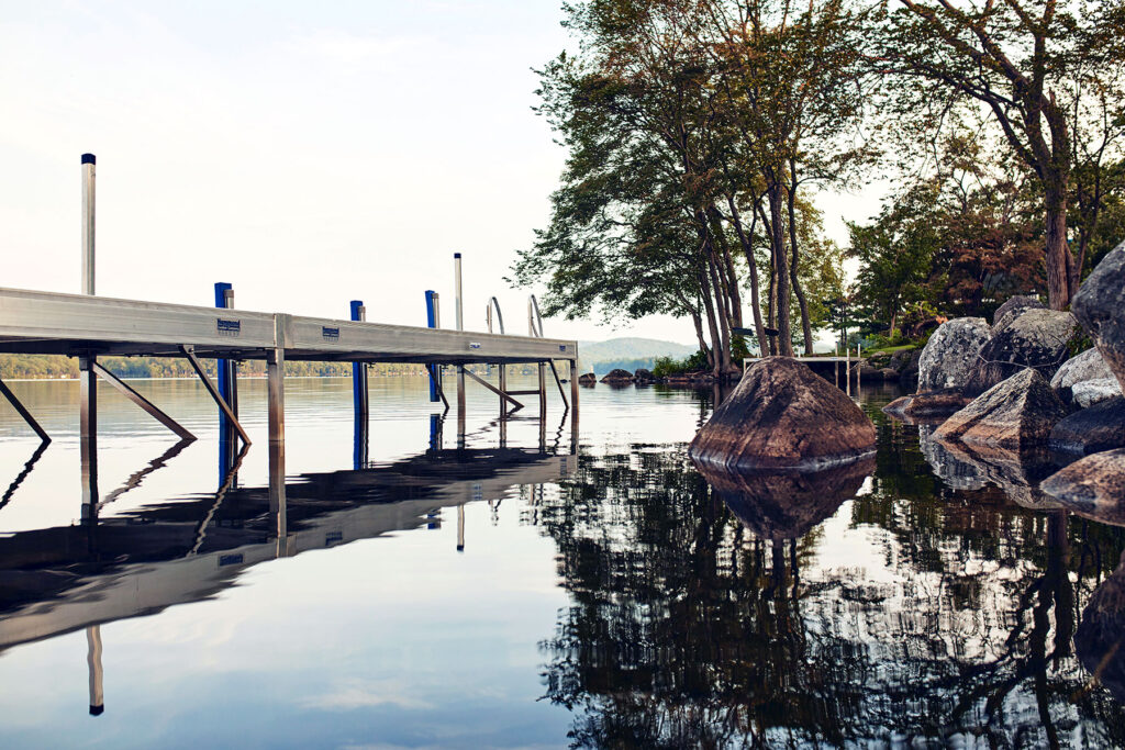 Fishing dock on the lake. ©VisitMaine.com
