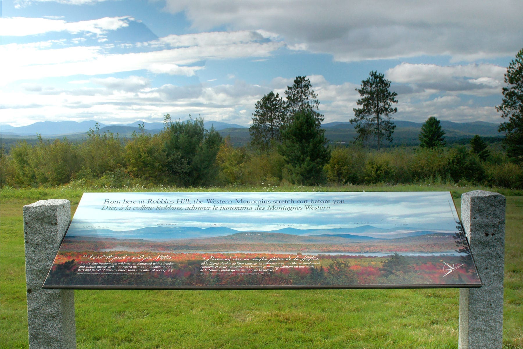 Robbins Hill Scenic Overlook is set at the start of the Old Canada Road National Scenic Byway