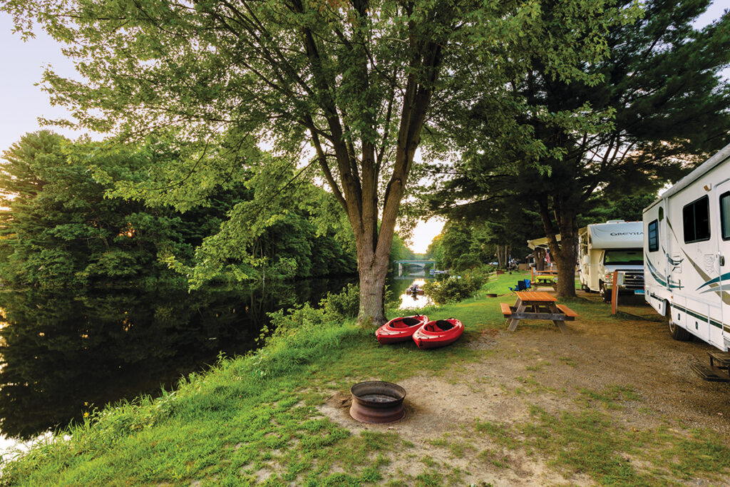 Camp site by the river side.