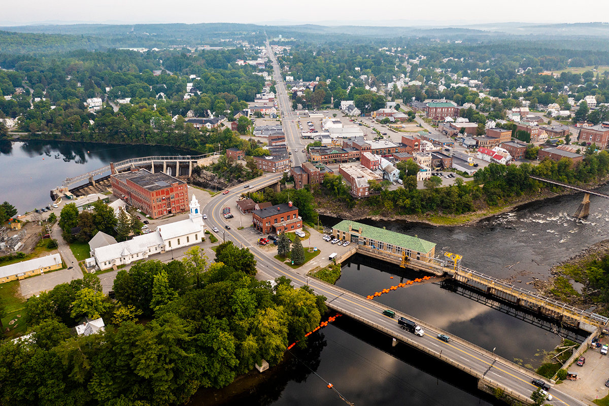 View across Downtown Skowhegan