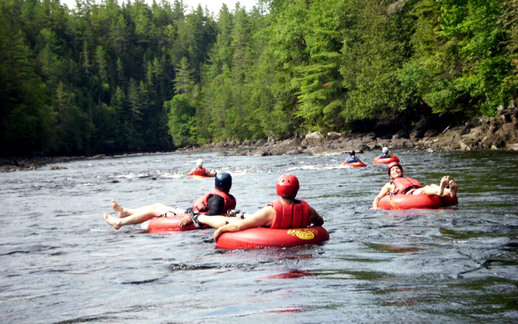 Enjoy a float in a tube with Bullfrog Adventures on the Kennebec River