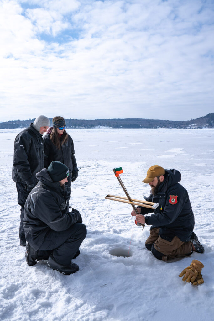 Ice Fishing with a Registered Maine Guide