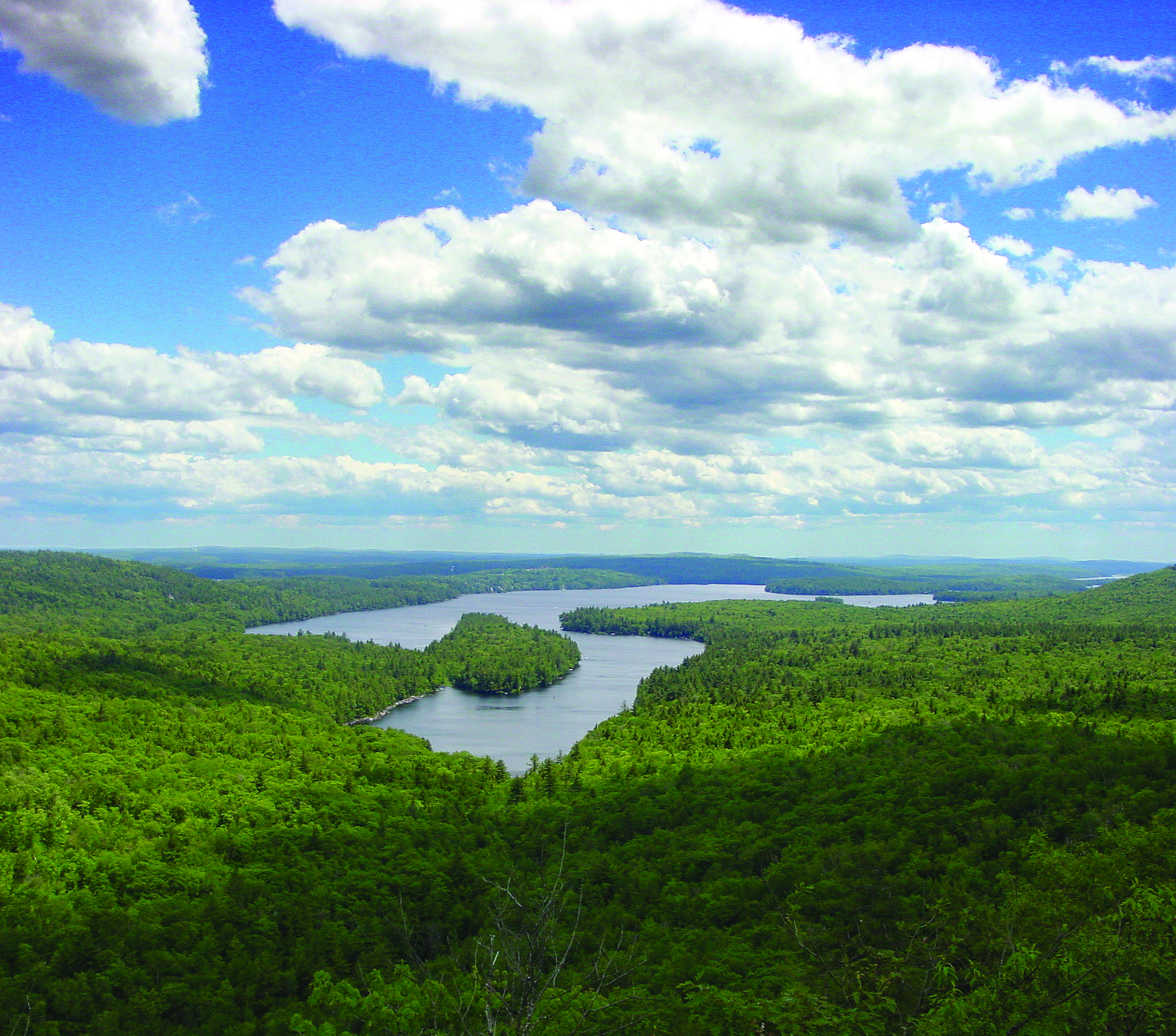 Frenchs Mountain view in the Belgrade Lakes of Maine