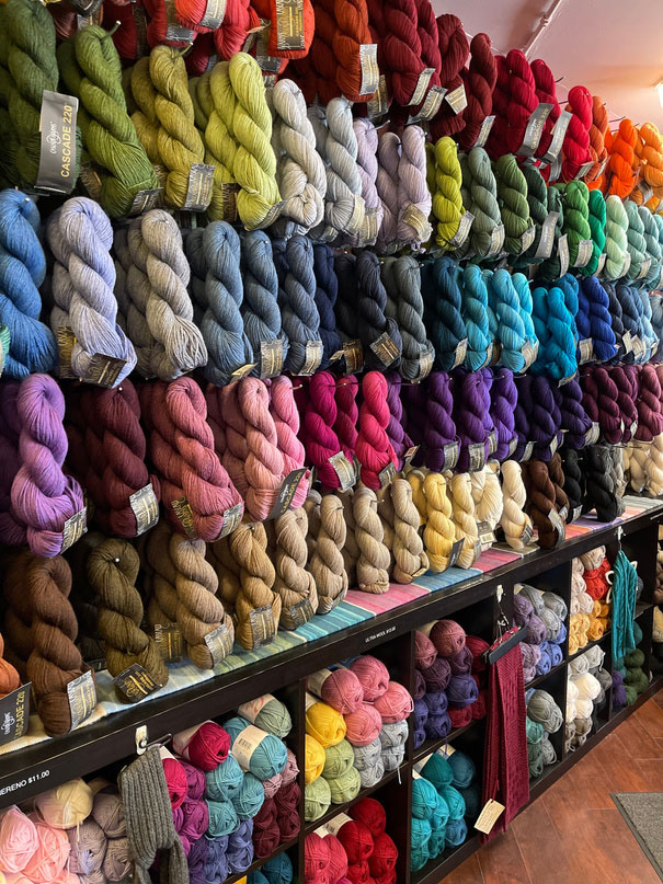 Happy Knits fiber shop in downtown Skowhegan, Maine