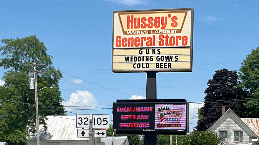 Husseys General Store Sign
