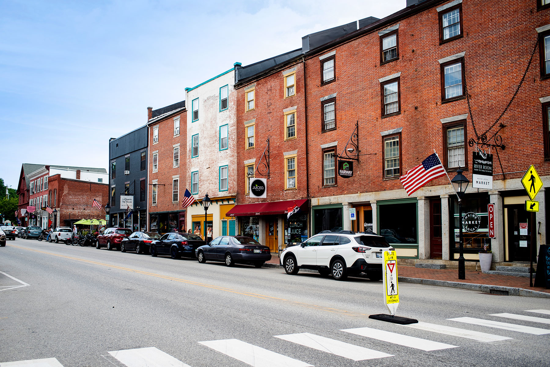 Shopping along Water Street in Hallowell