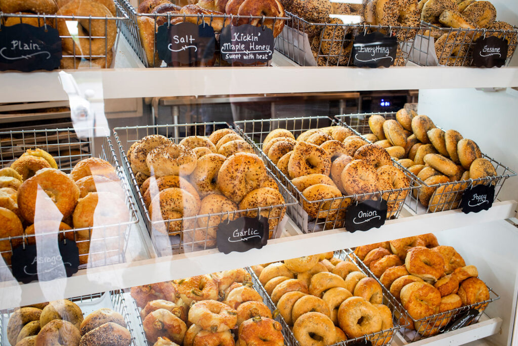Fresh baked bagels at Sunrise Bagels. @CapShore