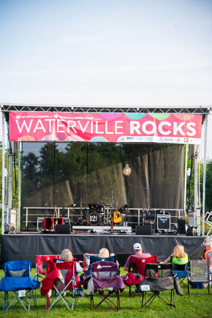 Waterville Rocks Summer Concert Series held at Head of Falls in Waterville